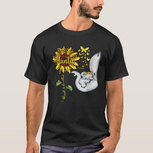 Blessed To Be Called Auntie  Elephant Sunflower T-shirt (Voorkant)
