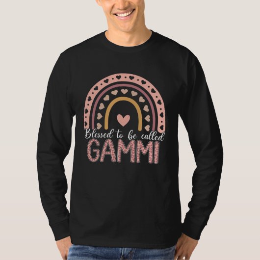 Blessed To Be Called Gammi Leopard Rainbow Cute Mo T-shirt (Voorkant)