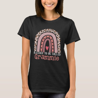 Blessed To Be Called Grammie Rainbow Leopard Mothe T-shirt