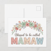 Blessed to be called Mamaw Aankondigingskaart (Voorkant / Achterkant)