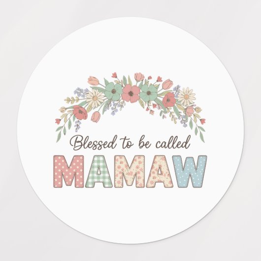 Blessed to be called Mamaw Labels (Design 1)