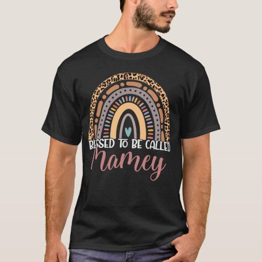 Blessed To Be Called Mamey Rainbow Leopard Mamey W T-shirt (Voorkant)