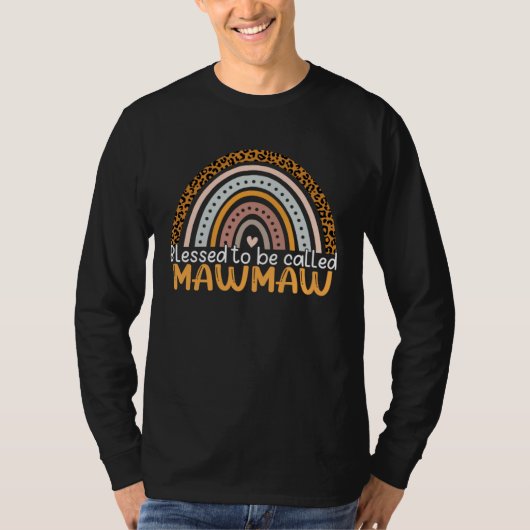 Blessed To Be Called Mawmaw Leopard Rainbow Best M T-shirt (Voorkant)