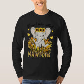 Blessed To Be Called Mawmaw Sunflower Elephant Mot T-shirt (Voorkant)