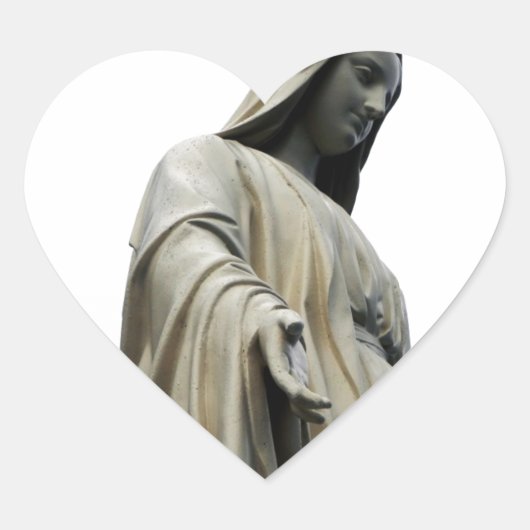Blessed Virgin Mary Hart Sticker (Voorkant)