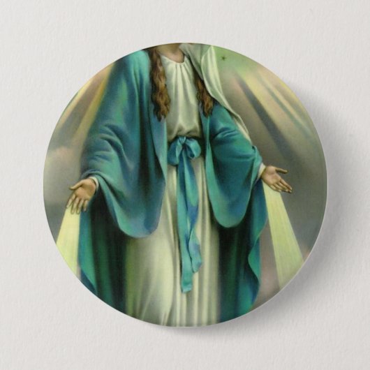 Blessed Virgin Mary Ronde Button 7,6 Cm (Voorkant)