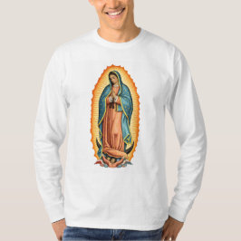 Blessed Virgin of Guadalupe Men's Long Sleeve Tee T-shirt