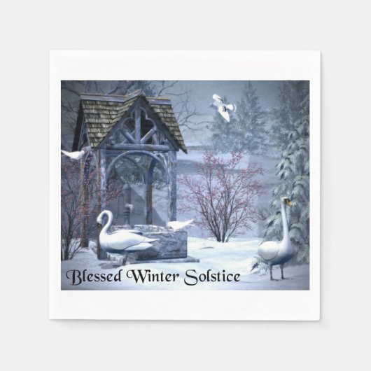 Blessed Winter Solstice Napkins Servet (Voorkant)