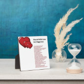 Blessed With Love And Happiness Poem On Plaque (Insitu)
