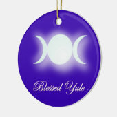 Blessed Yule (Triple Moon Goddess) Keramisch Ornament (Links)