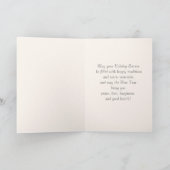 Blessed Yule. Vintage KerstAngel Feestdagen Kaart (Binnen)