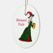 Blessed Yule Winter Witch Ornament (Links)