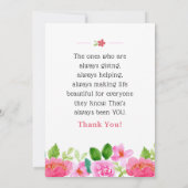 Blessed zijn de cadeautjes bedankt kaart (Achterkant)