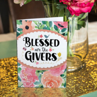 Blessed zijn de cadeautjes bedankt kaart