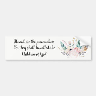 Blessed zijn de Peacemakers Boho Bumpersticker