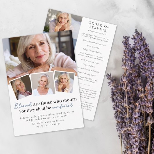 Blessed zijn degenen die zich rouwen om de fotovol programma