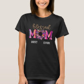 Blessenroze mam Floral Modern T-Shirt (Voorkant)