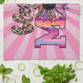 Blessenroze mam Floral Modern Theedoek (Gevouwen)