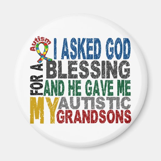 Blessing 5 KLEINZONEN Autisme T-shirts & Kleding Magneet (Voorkant)