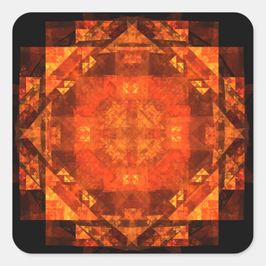 Blessing Abstrait Art Carré Sticker (Devant)