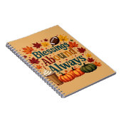 Blessings Abound Always Autumn Design Notitieboek (Rechterzijde)