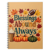 Blessings Abound Always Autumn Design Notitieboek (Voorkant)