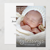 Blessings Baby Birth Announance Aankondiging (Voorkant / Achterkant)