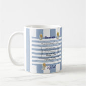 Blessings Blue & White Stripe Mug (Gauche)