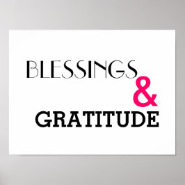 Blessings en Gratitude-Poster Poster