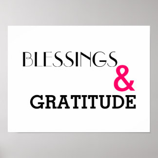 Blessings en Gratitude-Poster Poster