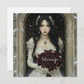 Blessings Gothic Beauty Christmas Kaart (Voorkant / Achterkant)