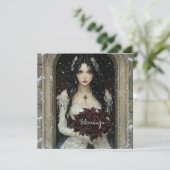 Blessings Gothic Beauty Christmas Kaart (Staand voorkant)