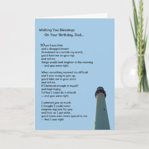 Blessings op je verjaardag, pap... kaart
