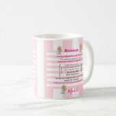Blessings Pink & White Stripe Mug (Devant droit)
