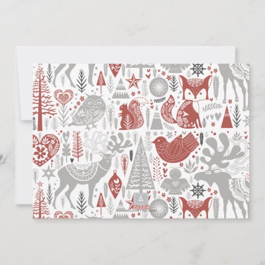 Blessings Scandinavische kerstfoto Feestdagenkaart (Achterkant)