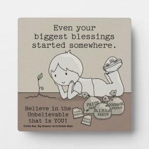 Blessings zijn ergens begonnen fotoplaat