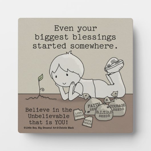 Blessings zijn ergens begonnen fotoplaat (Voorkant)