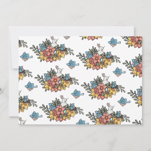 Blessure de Pâques Faire-part bébé (Dos)