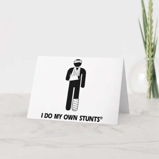 Blessure Mijn Eigen Stunts Kaart (Voorkant)