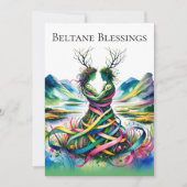 Blessures Beltane Carte de vacances Pagan Wiccan F (Devant)