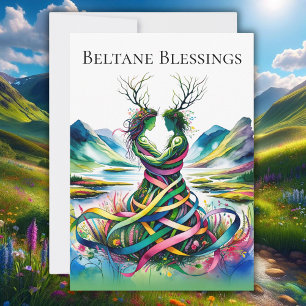 Blessures Beltane Carte de vacances Pagan Wiccan F