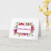 Blessures d'anniversaire Carte Fleurs d'aquarelle (Fleur jaune)