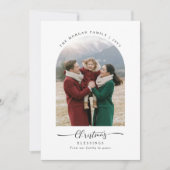 Blessures de Noël Arch Famille Photo Carte de vaca (Devant)