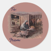 Blessures de Noël étiquette cadeau Stickers (Devant)