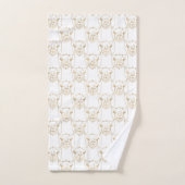 Blessures d'or mûre Llama Animal Blanc Motif (Serviette à main)