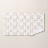 Blessures d'or mûre Llama Animal Blanc Motif (Serviette à main)