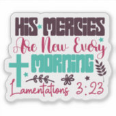 Blessures du matin Bible Verse Sticker (Devant)