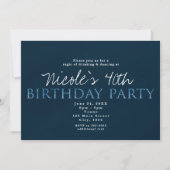 Bleu 13E 13 Anniversaire Invitation (Devant)
