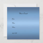 Bleu 21e anniversaire fêté Invitation (Dos)