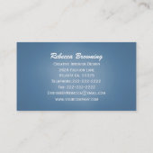 Bleu 2 de cartes de visite de flocon de neige (Dos)